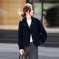 短款风衣外套女2025年秋季新款女装气质小个子休闲时尚上衣，女装风衣，鑫源服饰