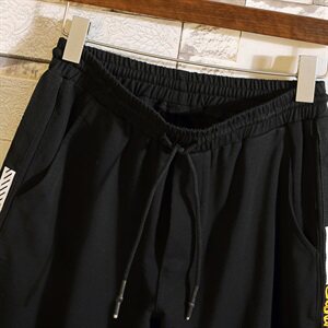 703-D 夏季男士休闲运动短裤织带印花运动裤7个码图片