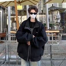 冬季简约加厚加棉外套男生潮流百搭宽松帅气休闲夹克JK505/P74，男装夹克，星座506