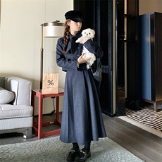 新品深蓝色小香风毛呢套装两件套7680-P195-K298，女装套装/套裙，2C159