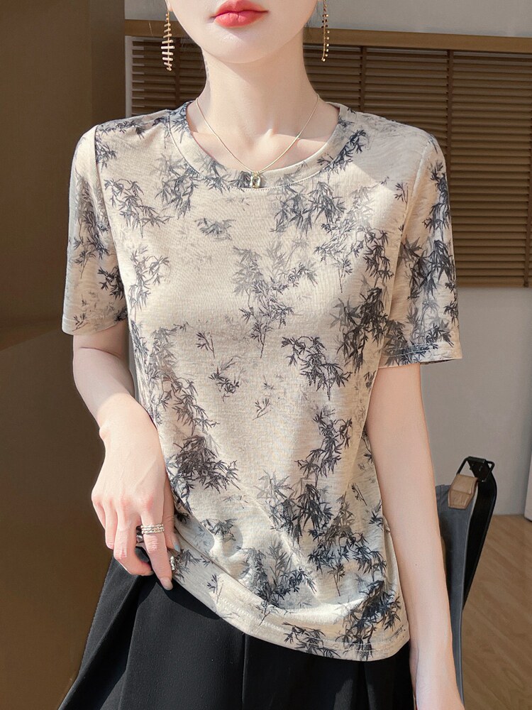 夏季轻薄短袖薄款宽松女针织衫V领短袖,针织衫/毛衣,绒宛羊绒