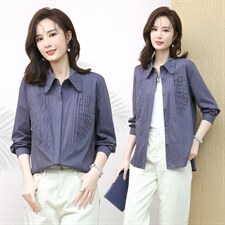 白色衬衫女装设计感小众上衣2025年春秋季长袖宽松高级感内搭衬衣，女装衬衫，小林双子
