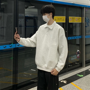 抖音得物高品质二开 25秋冬美式高街结构设计POLO翻领卫衣外套W77图片