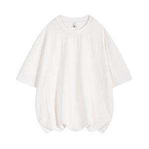 8XL-M 重磅！特大码港风短袖T恤男士半袖男五分袖体恤衫DX306P40图片