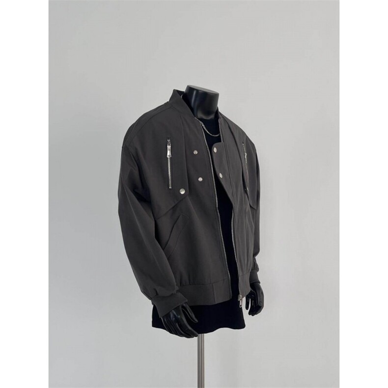 CFY012-P57美式高街春秋拉链工装棒球服外套男宽松夹克上衣,男装夹克,电商B323A