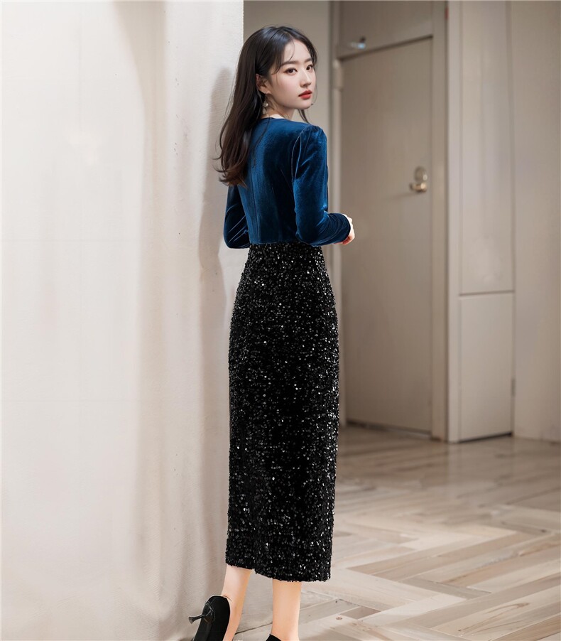 2023秋冬季连衣裙舒适时尚长款纯色中长款,女装连衣裙,韩宇舍