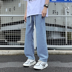 牛仔裤男士韩版潮流直筒高街帅气夏季2024新款ins长裤RK1946-P30，男装牛仔裤，星座412-2