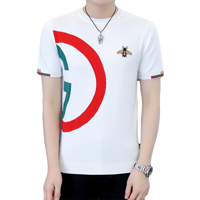 夏季薄款男士圆领短袖t恤时尚休闲2023新款打底衫修身上衣服体恤,男装T恤,电商B212（原钱塘6029）