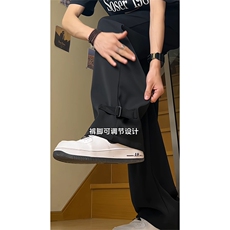 得物品质可二开宽松直筒拖地裤垂感西装裤A422P55控78，男装西服套装，电商A309