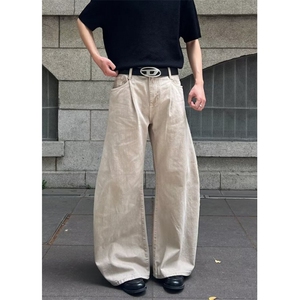 WE1713-P52 潮牌复古cleanfit直筒休闲裤男夏季宽松新款百搭工装图片