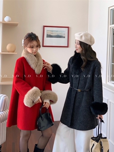 原价529.99! 【依嘟】新年斗篷冬2025新款小个子羊毛,女装双面呢大衣,依嘟服饰