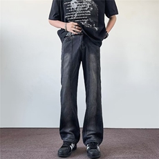 美式复古牛仔裤男休闲裤子潮牌美式高街长裤百搭直筒裤潮8235/P48，男装牛仔裤，星座506