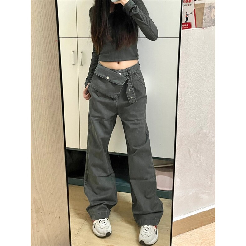 美式复古水洗阔腿工装伐木裤男女G55-P65,男装休闲裤,星座1007（原301D）