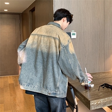25新款美式复古水洗做旧牛仔男潮牌痞帅炸街工装夹克N8852/P118，男装夹克，星座202