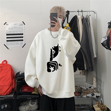 特P25控48秋冬新款男士圆领卫衣宽松休闲日常百搭上衣WQ2427，男装卫衣，电商B370