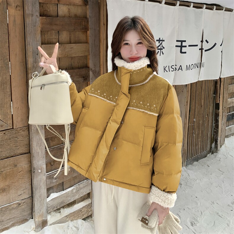 【有货】毛毛刺绣拼接羽绒服2C155-2379-P268-K398,女装羽绒服,2C115