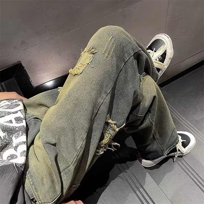 青春流行ins男直筒水洗牛仔裤P42,男装牛仔裤,星座1116-2
