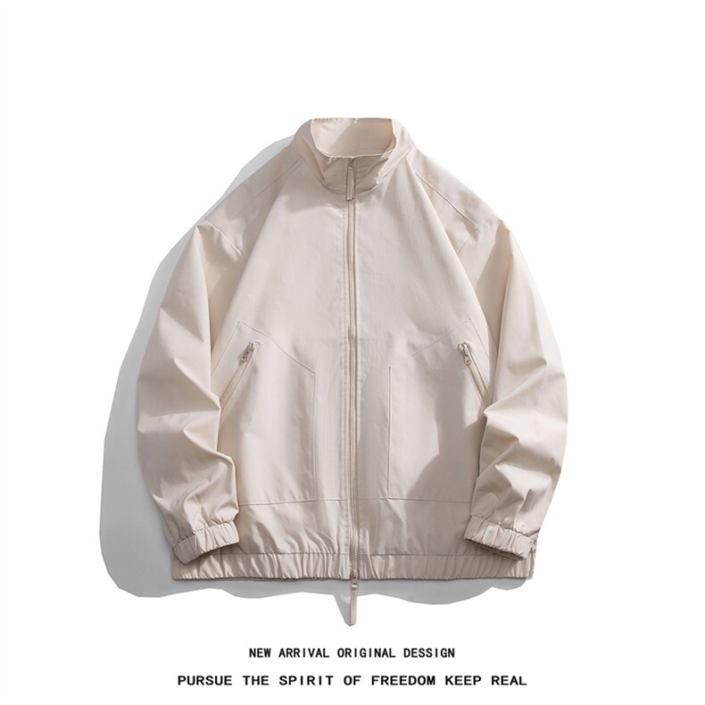 JK9080/P60春装新款防水冲锋衣休闲夹克男高街百搭宽松设计感外套,男装夹克,电商A141