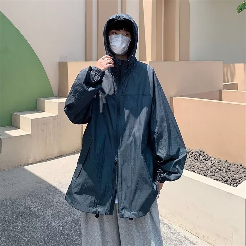 防紫外线连帽夹克男夏季薄款冰丝户外防晒服冲锋衣Y118-P37,男装防晒衣,星座1109-3