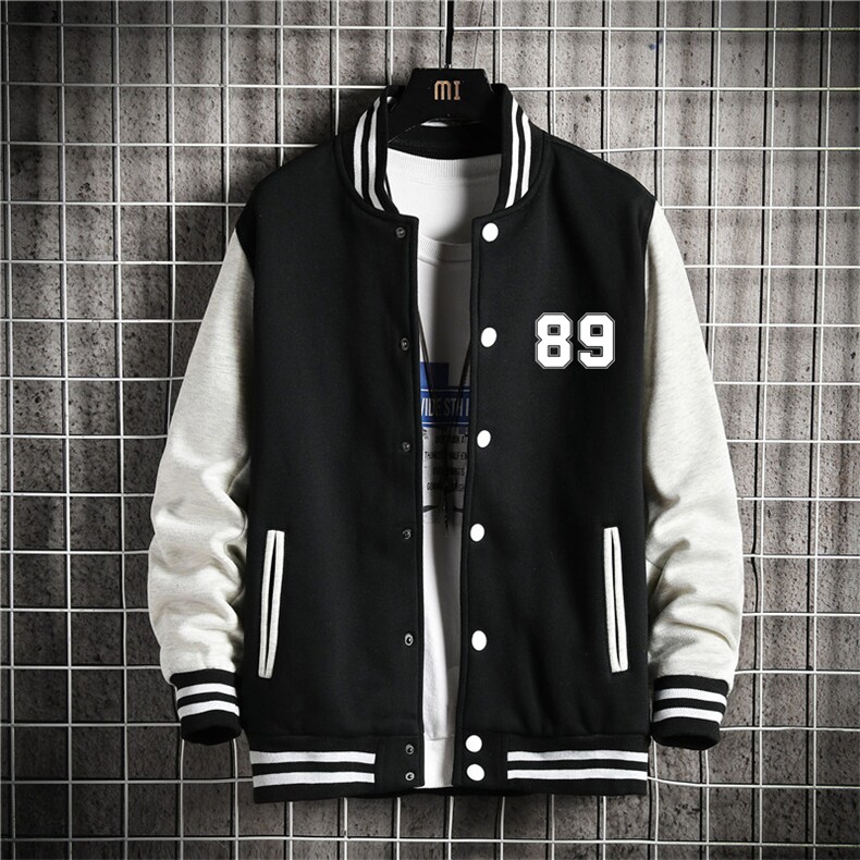 秋季新款棒球服夹克日系大码宽松潮流卫衣外套XZ102A-4-Q8974-P55，男装夹克，星座211-2