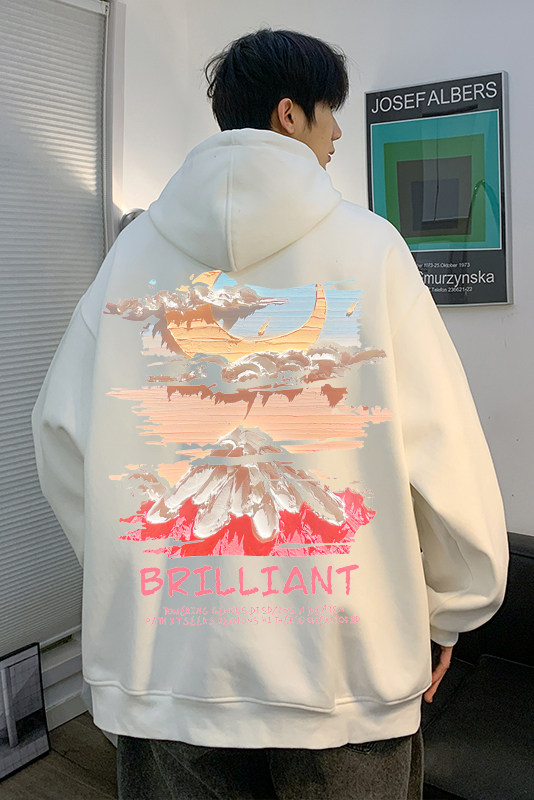 美式复古潮流印花卫衣男生秋季宽松休闲上衣JK23347特批30控49,男装卫衣,星座605(原A050)