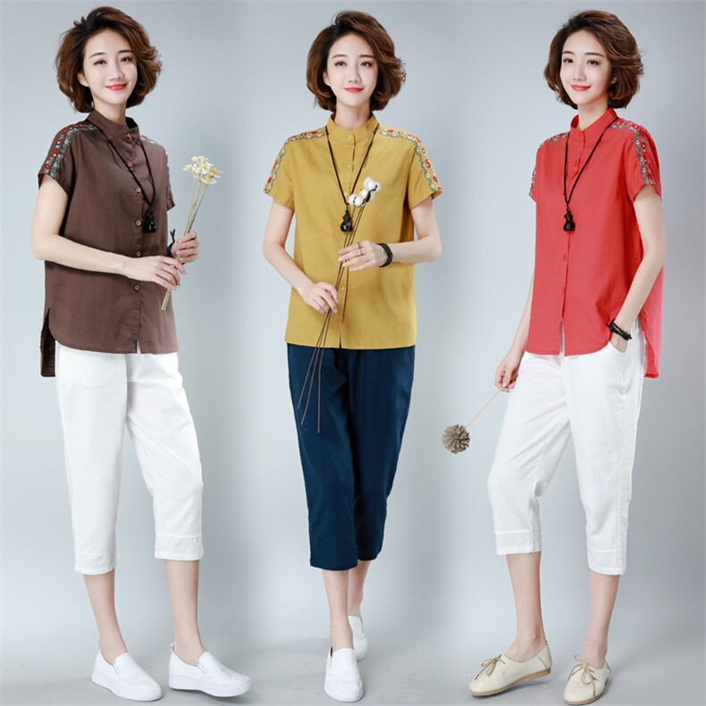 时尚百搭套装气质休闲舒适宽松纯色2023年夏季新款,女装套装/套裙,奕阳依阁