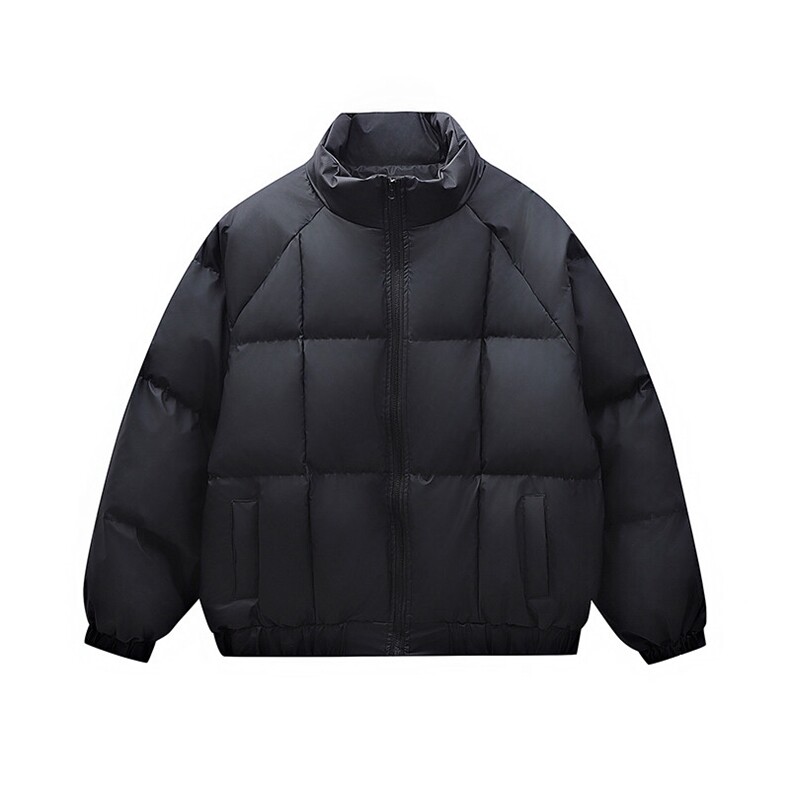冬季网红吐司方格pu皮蓬松加厚保暖棉服防水棉衣M2509-P95图片