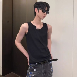 百搭ins新款时尚潮流日系网红背心不规则u型缺口领修身流行 DX76图片