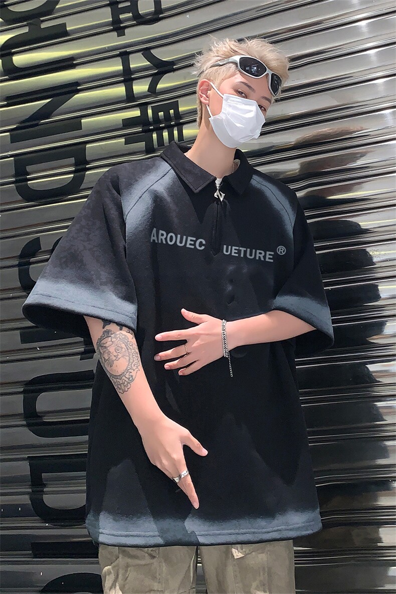 polo衫短袖t恤男夏季宽松休闲半拉链体恤衫XZ514-2-202486-P63,男装T恤,星座514-2(原B239)
