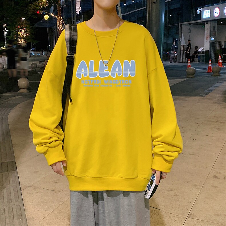 S6291-P28秋季圆领卫衣男大码韩版宽松长袖外套,男装卫衣,电商A040