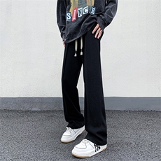 华夫格裤子C2062-TP35控48秋季新款男生休闲贴标宽松直筒休闲裤，男装休闲裤，电商A102-1