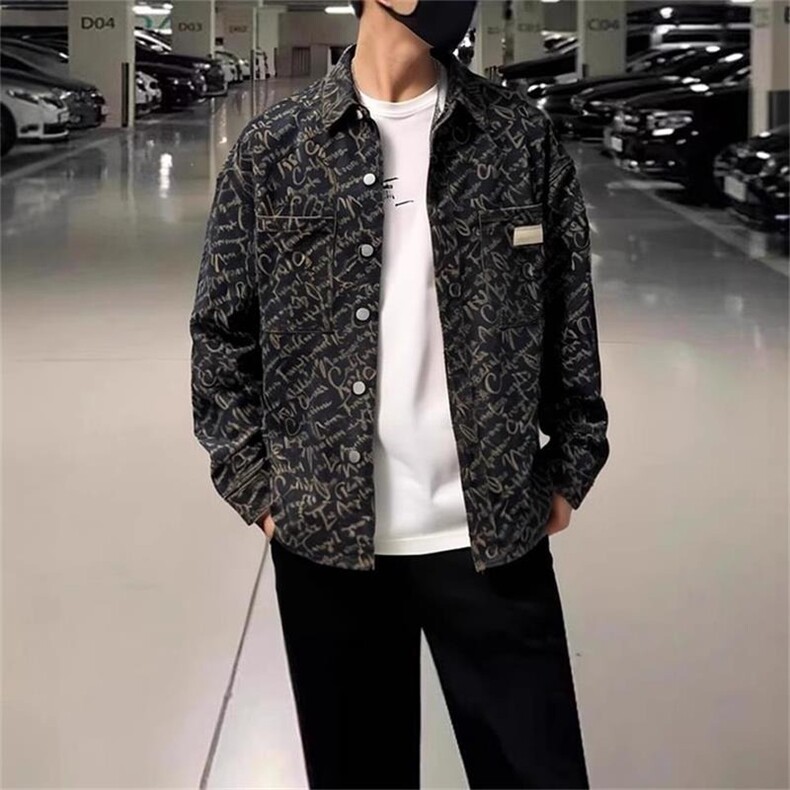 牛仔衬衫男秋季新款潮牌宽松水洗做旧工装夹克外套JK31-P57,男装夹克,星座208-5
