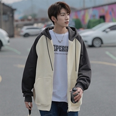 开衫连帽卫衣潮牌宽松秋季新款日系复古长袖外套A436-DX444-P55，男装卫衣，电商A436