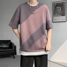 8XL-M冬季短袖男加绒加厚T恤内搭打底衫半袖打底上衣DX327P35控48，男装T恤，电商D206-1