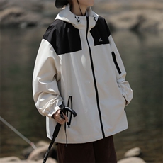 日系复古工装拼接山系夹克冲锋衣男春秋季机能连帽外套W7774-P58，男装夹克，星座512-4