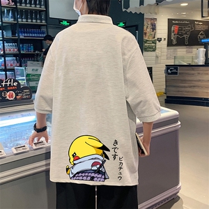 PL57036-P35 翻领短袖polo衫男大码胖子半袖t恤男有领保罗衫图片