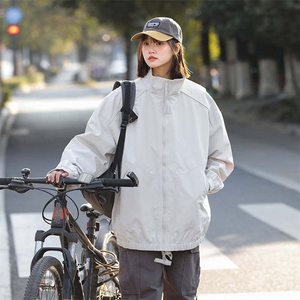 新款中性风户外夹克男立领纯色上衣冲锋衣外套A157B-JK7822-P70图片