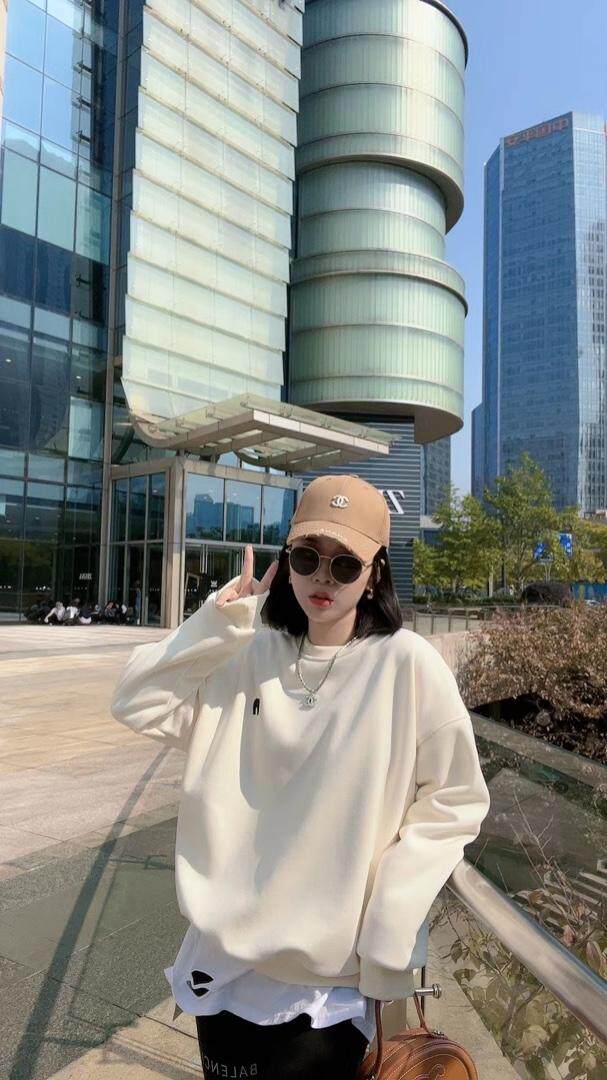 刺绣小象百搭款卫衣，女装卫衣/绒衫，一杭