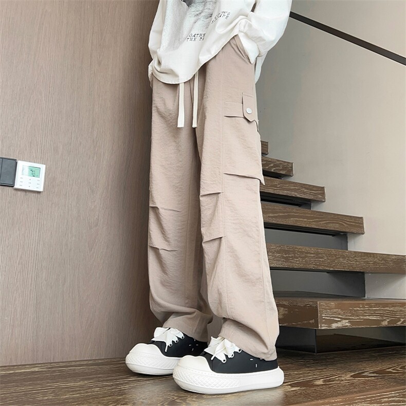 春季新款工装裤男款美式潮牌直筒阔腿裤子宽松休闲长裤K515-P48图片