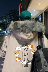 MM48215-P130冬季大毛领棉衣男士大码加厚棉袄男棉服，男装棉衣，电商A040