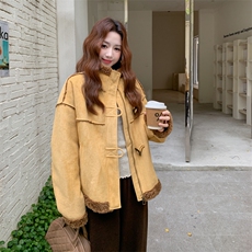 2C011-9818款皮毛一体P205-K305，女装短外套，2C011