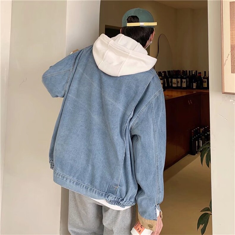 牛仔外套男秋季韩版潮流ins高街上衣春秋款潮牌宽松休闲帅气夹克,男装工装外套,星座1210-1