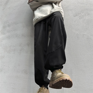k1067-p35-限价49.9 现货港风中性大码卫裤束脚图片