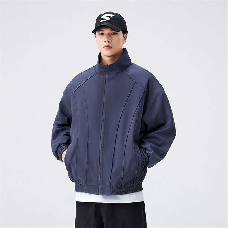 新款中性风户外夹克男立领纯色上衣冲锋衣外套A157B-JK7866-P60,男装夹克,电商A157B