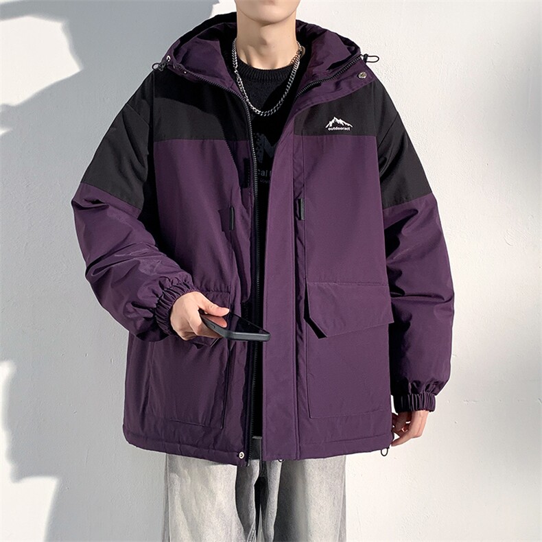 新款港风棉服大口袋宽松时尚港风青少年棉袄外套MY9305P-95,男装棉衣,电商A128