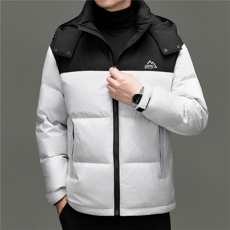 2025新款冬季男士90%白鸭绒迷彩羽绒服大衣加厚304克羽绒服外套,男装羽绒服,钱塘723
