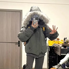 美式复古设计感大毛领棉服男女冬季保暖宽松情侣连帽工装棉衣外套，男装棉衣，星座218-8