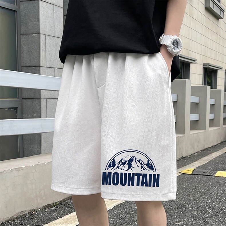 MK37255-P15冰丝短裤男士大码宽松休闲五分裤男运动中裤,男装休闲裤,电商A040