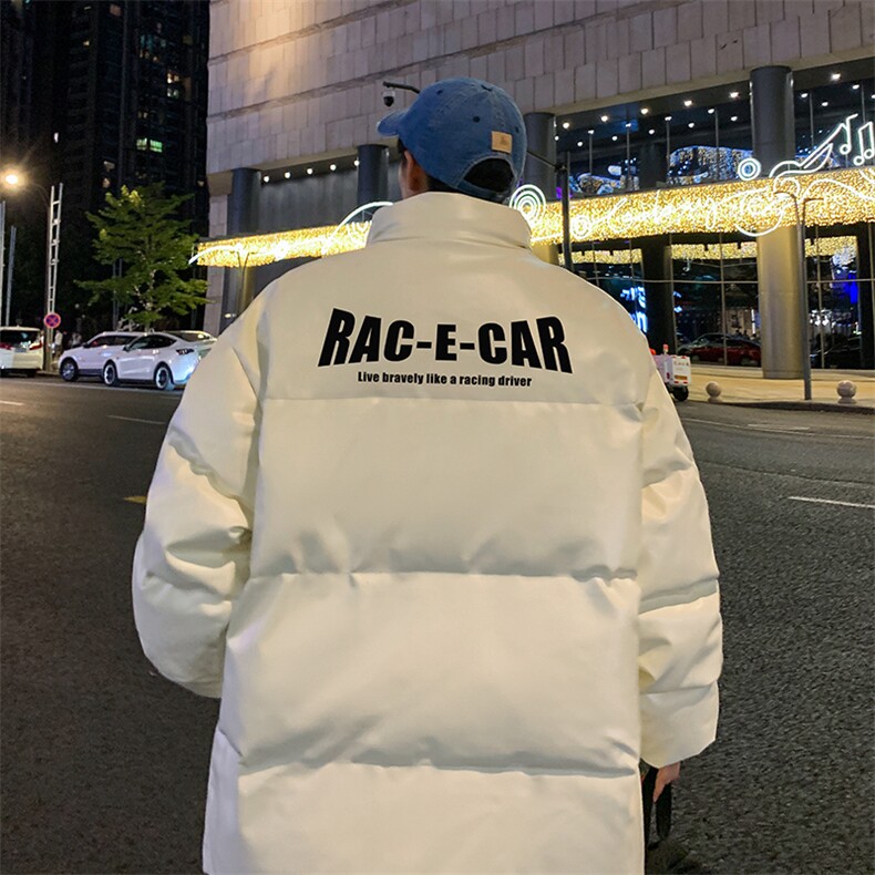 港风冬季新款棉衣男印花宽松PU皮立领面包服大码外套男MY626-P115,男装棉衣,星座505-3