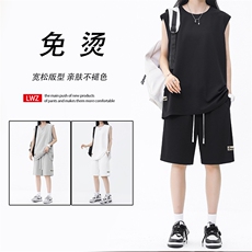 百搭休闲舒适透气休闲宽松两件套TZ85-特批68，男装休闲套装，星座718